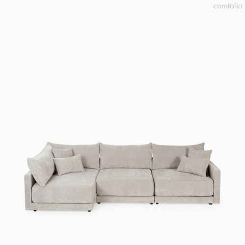 Угловой диван Mia левосторонний, цвет серый - Cosmo Red