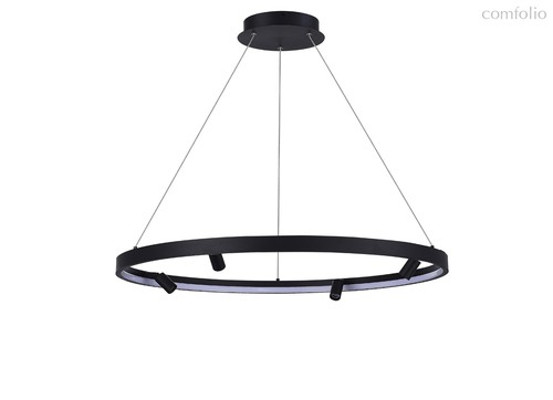 Aura Spot подвесной Led св-к, AC220-240В, 40Вт, 2200Lm, 3000K, D800xH1500мм, споты 4х3Вт, Ra>80, габариты профиля W13хH35мм, 45°, IP20, черный - Donolux