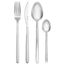 Набор столовых приборов Pure, серебристые матовые, 24 пред. - Liberty Jones