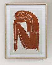 Интерьерный постер Figure Brown, цвет бежевый - Louvre Home