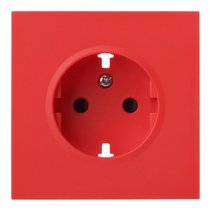 Лицевая панель для розетки 2к+з, красный 35632 RD, красный - Rikett