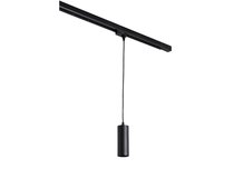 LED св-к подвесной трековый, GU10, D57хH150мм, L1500мм, IP20, черный RAL9005, без лампы - Donolux