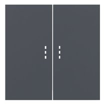 Клавиши для двухклавишного перекрестного выключателя с подсветкой 35615 BT, базальт - Rikett