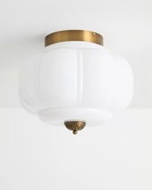 Золотистый светильник Элаиза с белым плафоном, цвет белый - Louvre Home