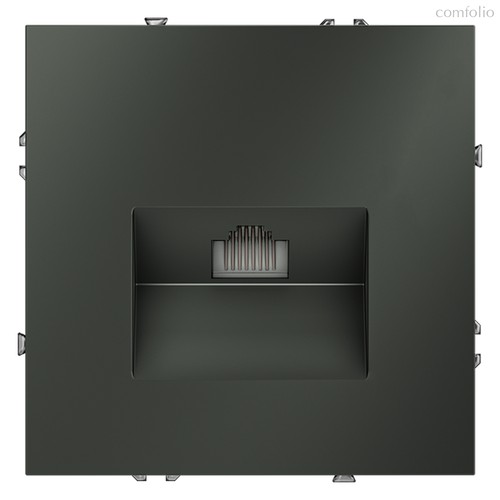 Розетка компьютерная встраиваемая VOLTUM S70 RJ45 кат.6, (титан) - Voltum
