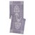 Дорожка из хлопка фиолетово-серого цвета с рисунком Ледяные узоры, New Year Essential, 53х150см - Tkano