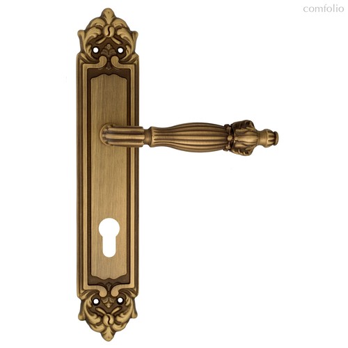 Дверная ручка Venezia Olimpo CYL на планке PL96 матовая бронза - Venezia Collezione