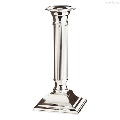 Подсвечник для столовой свечи Edzard Линкольн 8,5х8,5 см, h19 см, посеребрение - Edzard