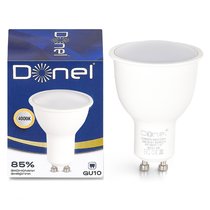 Светодиодная лампа 9Вт, MR16, 220В, GU10, 4000K, 720Лм, Ra>80, 110°, D50хH65мм, Dim Triac, Се - Donel