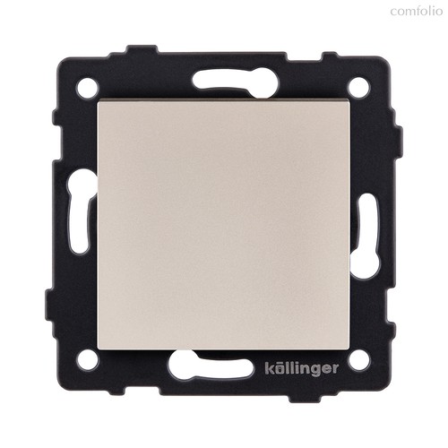 Выключатель 1-клавишный проходной 10А/250В, золотой Kollinger REA-S-003GD для Aspekt, Eleganz, Reflex - Kollinger