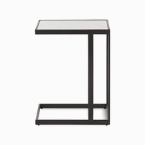 Кофейный столик Osaka Marable 50х35, цвет белый/черный - Cosmo