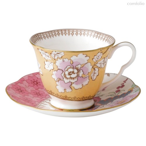 Чашка чайная с блюдцем Wedgwood Бабочки и цветы 180мл, фарфор - Wedgwood