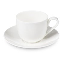 Чашка кофейная с блюдцем Decor de table Плиссе 90 мл, фарфор костяной
