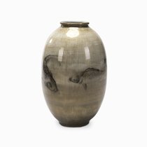 Ваза Fish I высота 47, цвет белый/золотой/черный - Cosmo