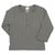 Рубашка из хлопкового муслина серого цвета из коллекции Essential 12-18M - Tkano