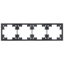 Четырехместная рамка 35840 MB, черный сатин - Rikett