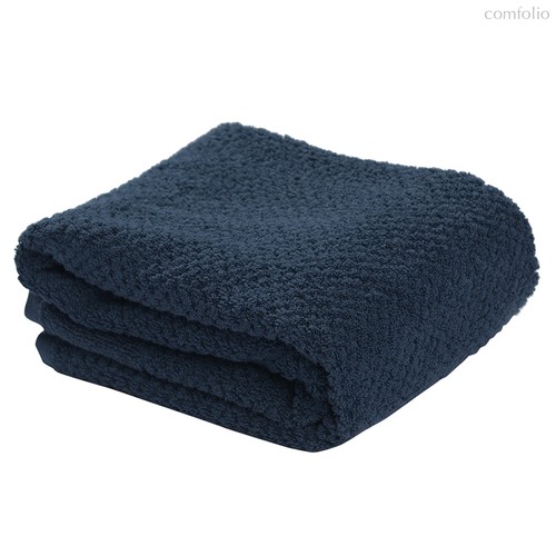 Полотенце для рук фактурное темно-синего цвета из коллекции Essential - Tkano