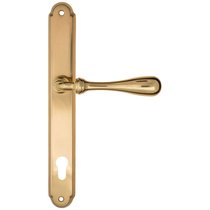 Дверная ручка на планке Fratelli Cattini "RETRO" CYL PL01-OLV полированная латунь - Fratelli Cattini