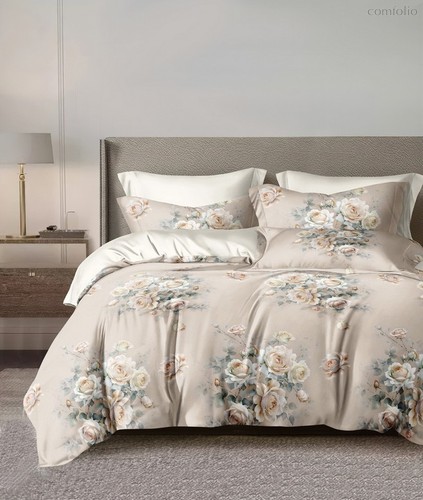 Комплект постельного белья CA-7-771 Дуэт Сатин печатный с наволочками 70х70х2шт.+ 50х70х2шт. - АльВиТек