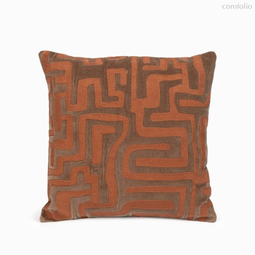 Декоративная подушка Rusty 45х45, цвет бежевый/горчичный - Cosmo