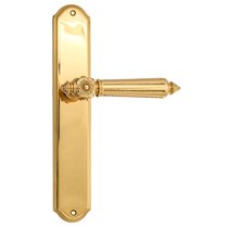 Дверная ручка Venezia Castello на планке PL02 полированная латунь