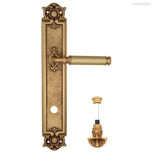 Дверная ручка Venezia Mosca WC-4 на планке PL97 французское золото - Venezia Collezione