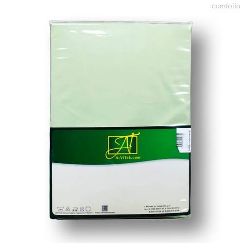 Простыня ПР-СО-22-САЛ Салатовая ткань Сатин однотонный 214х220 - АльВиТек