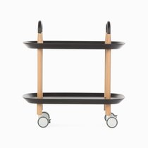 Журнальный столик Tix 57х37, цвет светло-коричневый/черный - Cosmo