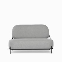 Диван Pawai ширина 125, цвет светло-серый/черный - Cosmo Red