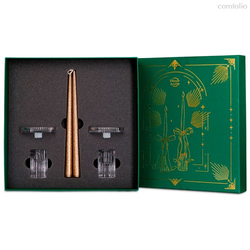 Набор подарочный Decor de table из двух подсвечников и свечей - Decor De Table