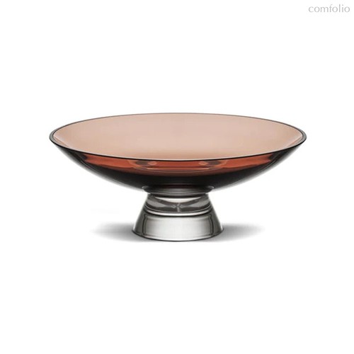 Чаша декоративная Nude Glass Силуэт 22 см, стекло хрустальное, карамельная - Nude Glass