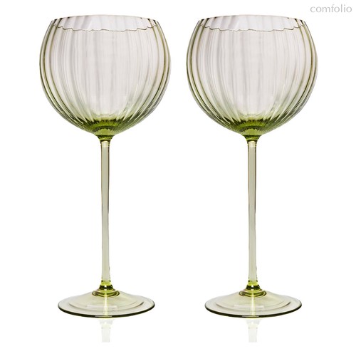 Набор бокалов для красного вина Anna Von Lipa Лион 580 мл, 2 шт, стекло хрустальное, зеленый - Anna Von Lipa