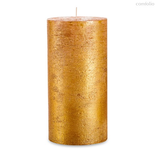 Свеча цилиндрическая Luz Your Senses 20 см, золотистая - Rasteli