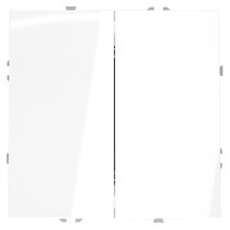 Перекрестный переключатель встраиваемый VOLTUM S70 двухклавишный 10А, белый глянцевый - Voltum