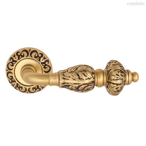 Дверная ручка Venezia Lucrecia D4 французское золото + коричневый - Venezia Collezione