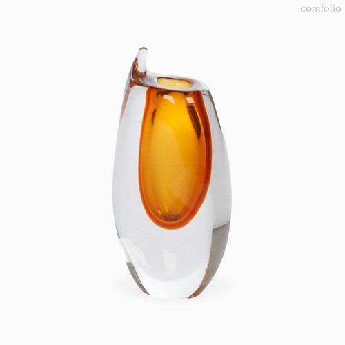 Ваза Flow высота 30, цвет оранжевый - Cosmo