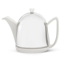 Чайник заварочный Bredemeijer Manto c фильтром,1 л, керамика, в белом глянцевом корпусе, белый - Bredemeijer