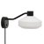 Лампа настенная Mayor, 31х14 см, белый плафон, черный матовый каркас - Frandsen