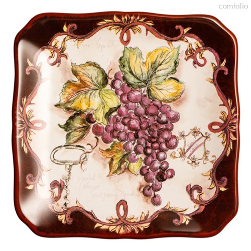 Тарелка пирожковая Certified Int. Виноделие.Красный виноград-2 15 см, керамика - Certified International