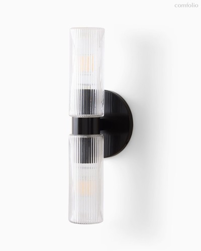 Чёрное двойное бра Батлер, цвет черный - Louvre Home