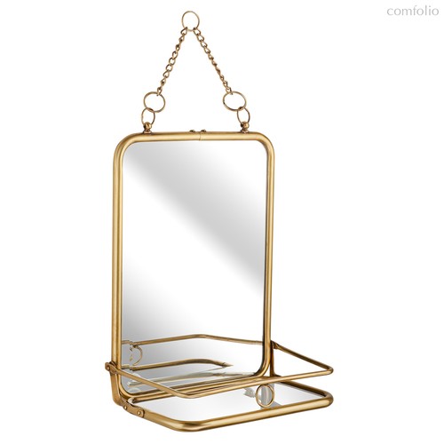 Зеркало на цепочке в ванную комнату, цвет Состаренная латунь - Covali