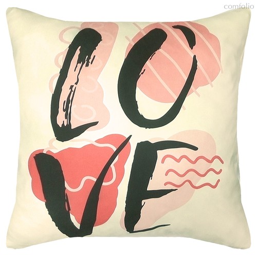 Чехол для подушки "Love", P02-7777/1, цвет розовый, 43x43 - Altali