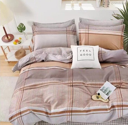 Комплект постельного белья CA-6-752 Евро Сатин печатный с наволочками 70х70х2шт.+50х70х2шт. - АльВиТек