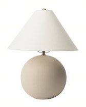 Настольная лампа Тесс с бежевым керамическим основанием, цвет бежевый - Louvre Home