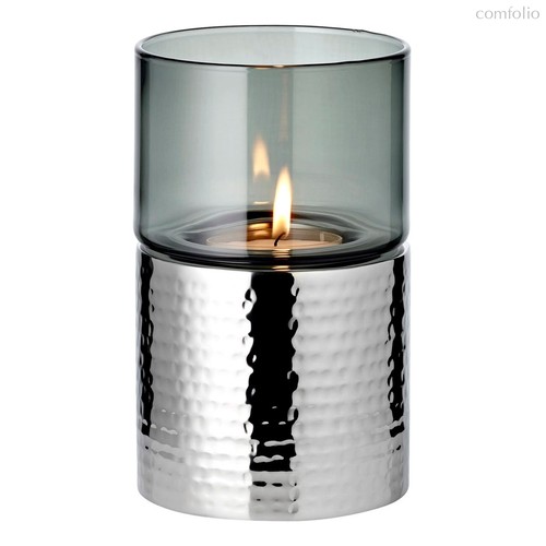 Подсвечник для чайной свечи Edzard Космо d11,5хh18 см, сталь нержавеющая, стекло - Edzard