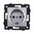 Розетка штепсельная SCHUKO 16A/250 В, серый Kollinger REA-002GY для Aspekt, Eleganz, Reflex - Kollinger