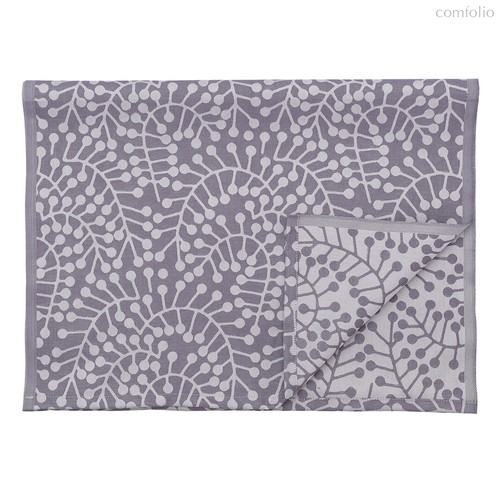 Дорожка из хлопка фиолетово-серого цвета с рисунком Спелая смородина, Scandinavian touch, 53х150см - Tkano