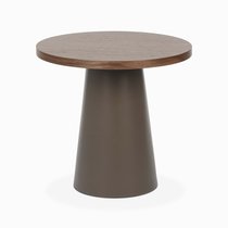 Кофейный столик Volare II диаметр 50, цвет коричневый/темно-серый - Cosmo