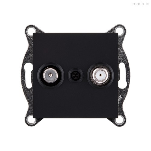 Розетка двойная TV (мама) + спутниковая SAT, черный матовый Kollinger REA-035BM для Aspekt, Eleganz, Reflex - Kollinger