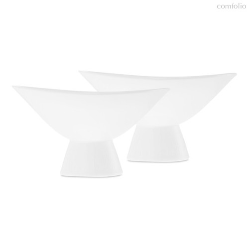 Набор чаш на ножке Decor de table Плиссе 230 мл, 2 шт, фарфор костяной, п/к - Decor De Table